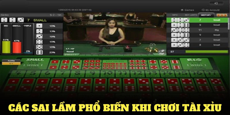 Các sai lầm phổ biến khi chơi tài xỉu tại FB88