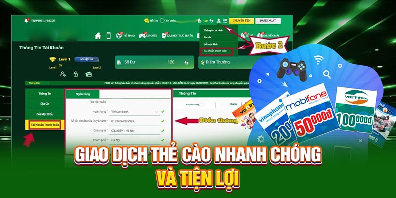 Giao dịch thẻ cào nhanh chóng và tiện lợi